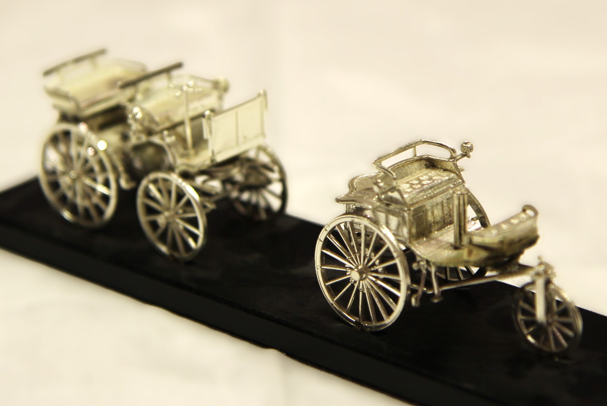 1886 Daimle Benz Patent-Motorwagen Motorwagen Silber Bearbeitet